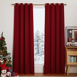 Julgardiner i Linne: Stilfulla Idéer och Tips för Julen Pony Dance Sovrum gardiner och gardiner mörkläggning set om 2 stycken H 220 x B 140 cm mörkläggningsgardin med öljetter termisk gardin köldskydd julgardiner ogenomskinliga röd
